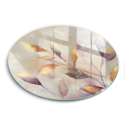 Tocător de bucătărie original Frunze boho pictate