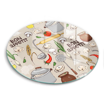 Tocător din sticlă original Ilustrație de bucătărie