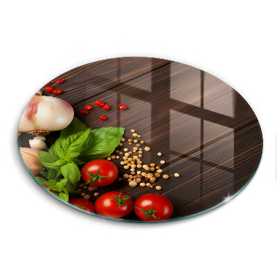 Tocător din sticlă original Legume pe masă