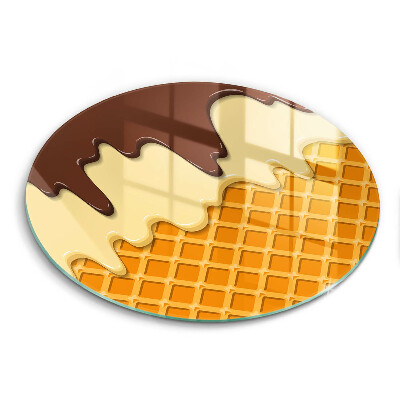 Tocător din sticlă original Ilustrație cornet de înghețată