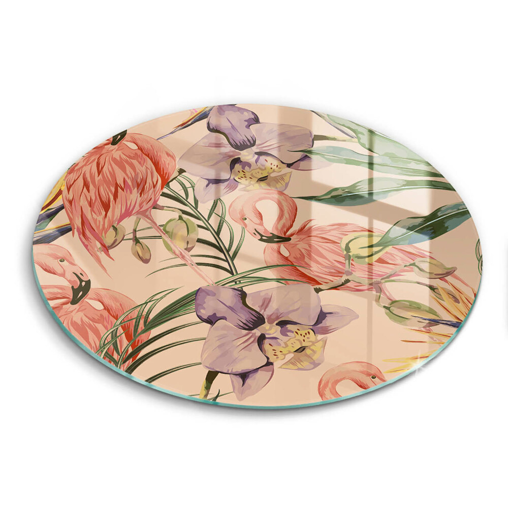 Tocător de bucătărie original Ilustrație cu flamingi