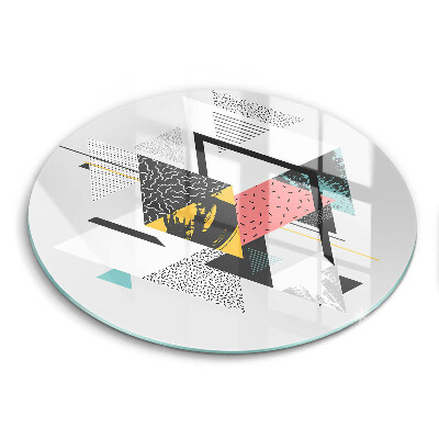 Tocător din sticlă original Triunghiuri abstracte