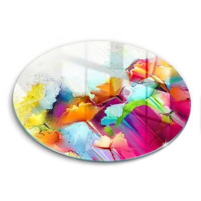 Tocător de bucătărie original Flori pictate cu vopsele