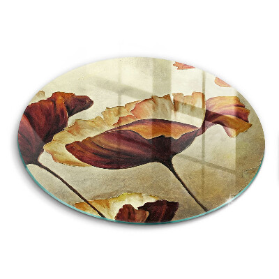 Tocător sticlă original Flori boho pictate