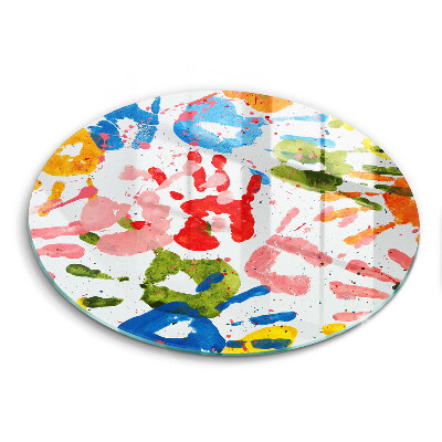 Tocător sticlă original Urme de mâini de copii