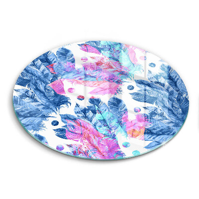 Tocător de bucătărie original Ilustrație boho cu pene