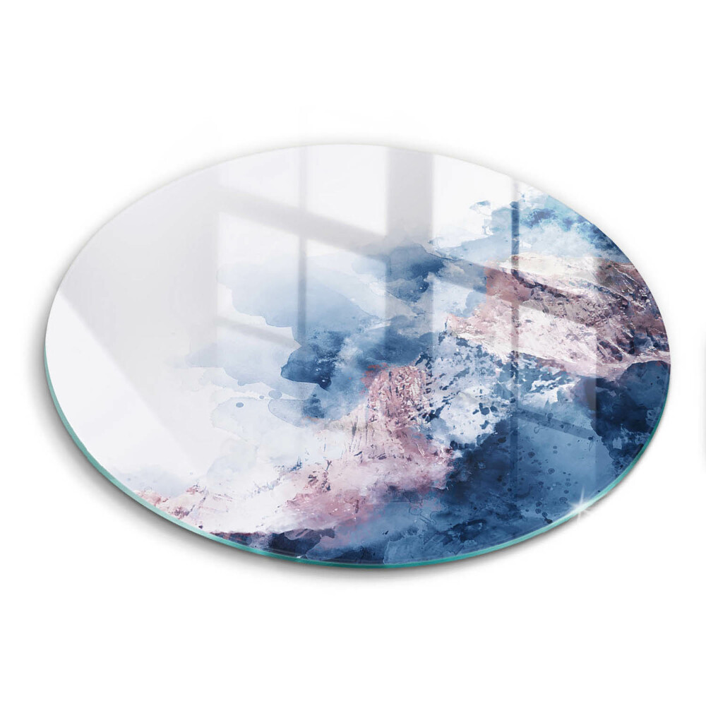 Tocător din sticlă original Munți pictați abstract