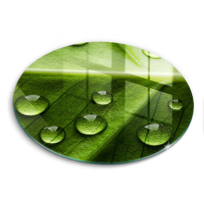 Tocător de bucătărie original Rouă și frunze de natură