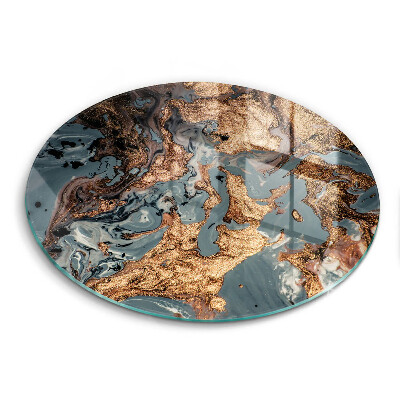 Tocător sticlă original Structura de rocă aurie