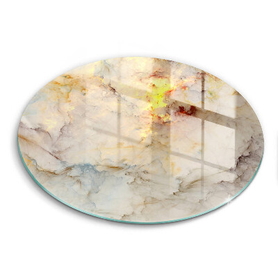 Tocător din sticlă original Textură de marmură cu aur