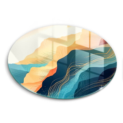 Tocător din sticlă original Peisaj montan abstract