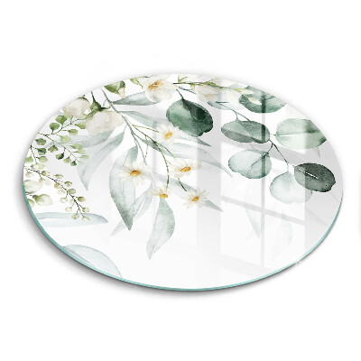 Tocător din sticlă original Plante în acuarelă