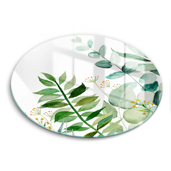 Tocător sticlă original Ilustrație a frunzelor de plante