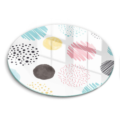 Tocător sticlă original Forme pictate