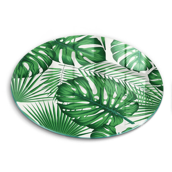 Tocător din sticlă original Frunze de Monstera