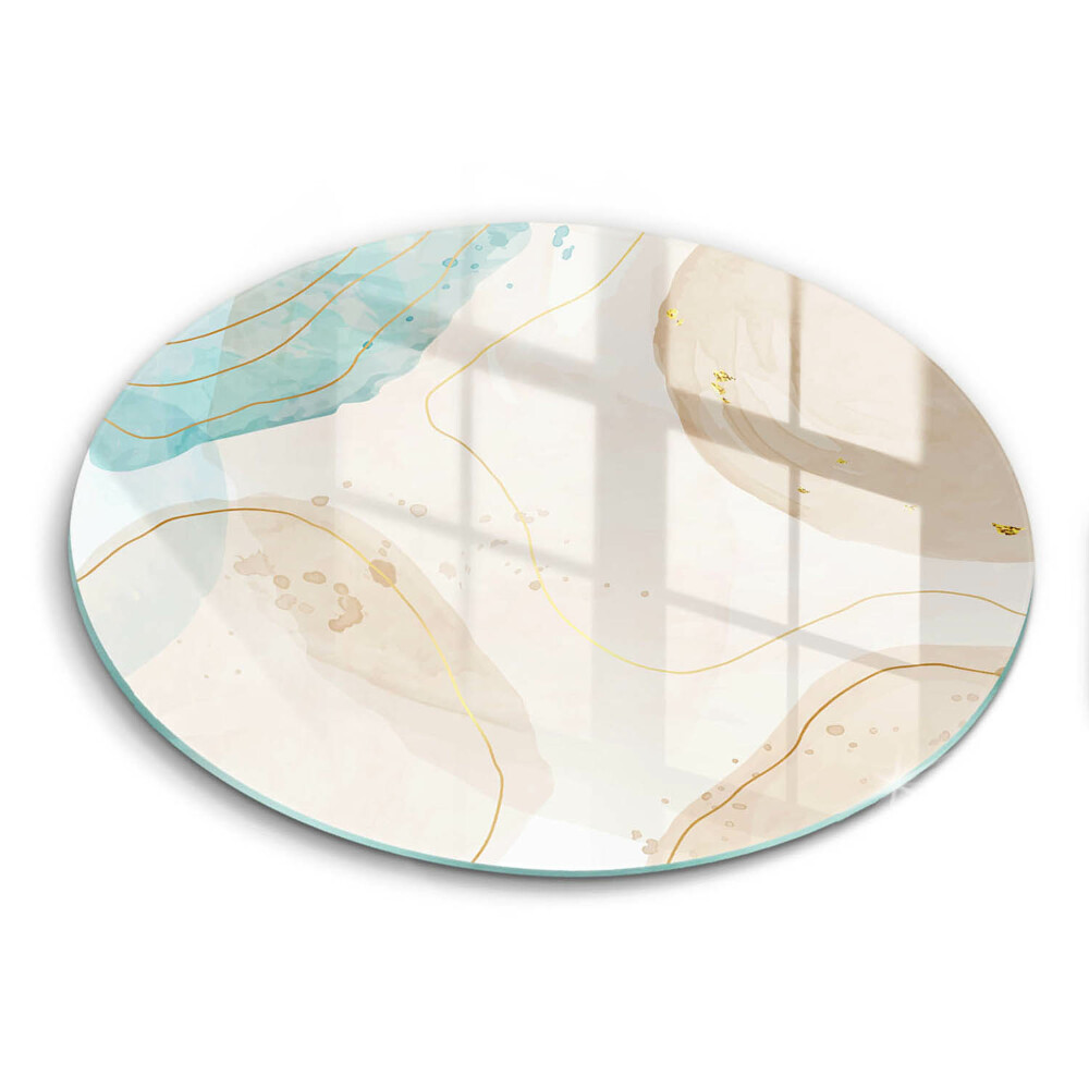 Tocător din sticlă original Buchete boho și auriu