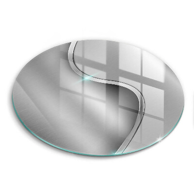 Tocător sticlă original Metal argintiu abstract