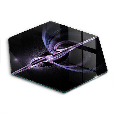 Tocător sticlă hexagonal Abstracție modernă