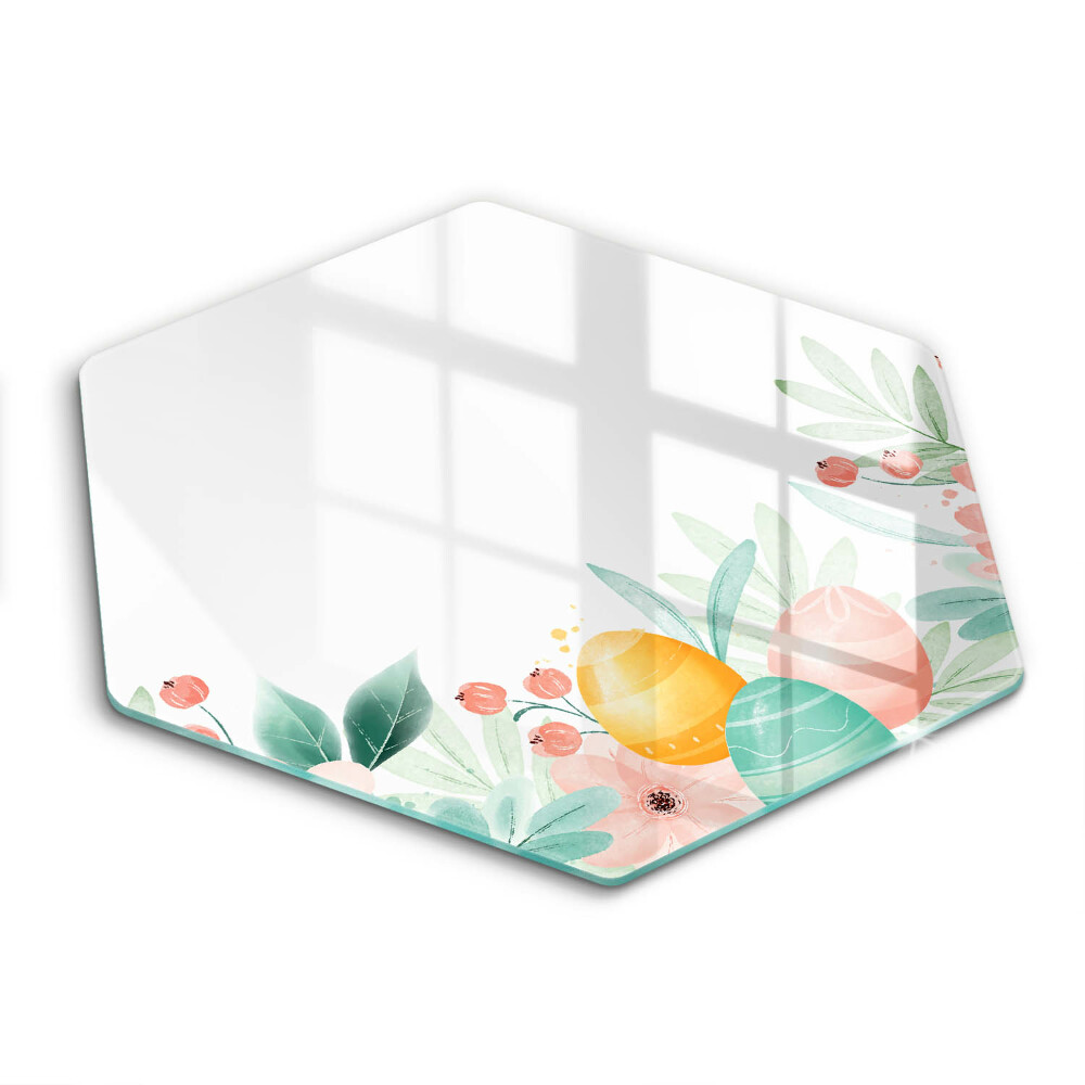 Tocător din sticlă hexagonal ouă de Paște