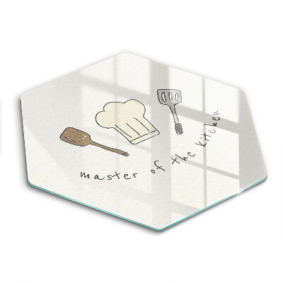 Tocător din sticlă hexagonal Maestrul Bucătăriei