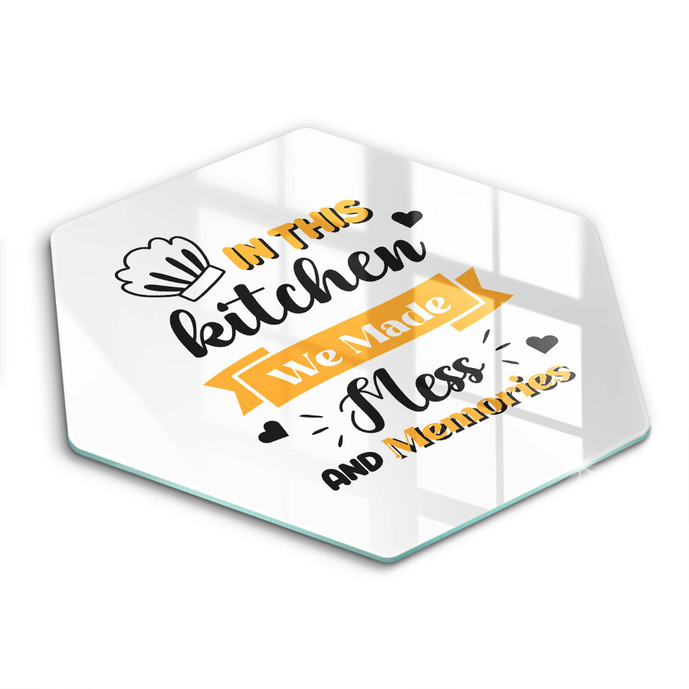 Tocător de bucătărie în formă de hexagon În bucătăria asta am făcut mizerie și amintiri