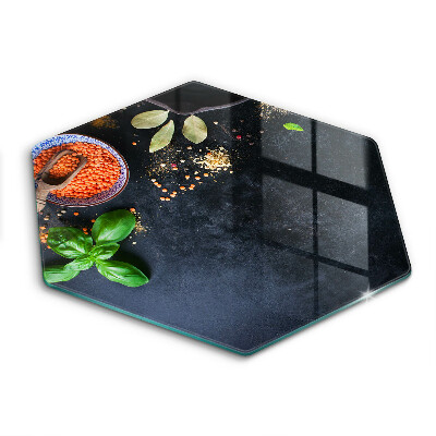 Tocător sticlă hexagonal Boluri cu condimente