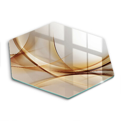 Tocător din sticlă hexagonal Forme abstracte