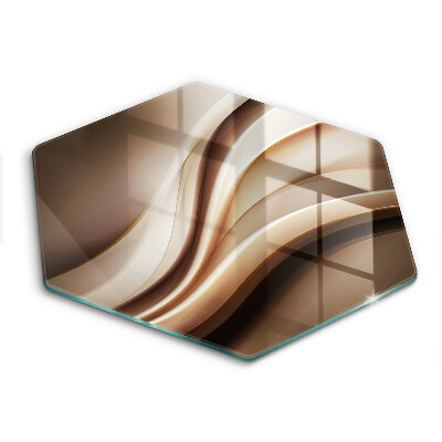 Tocător de bucătărie în formă de hexagon Linii moi abstracte