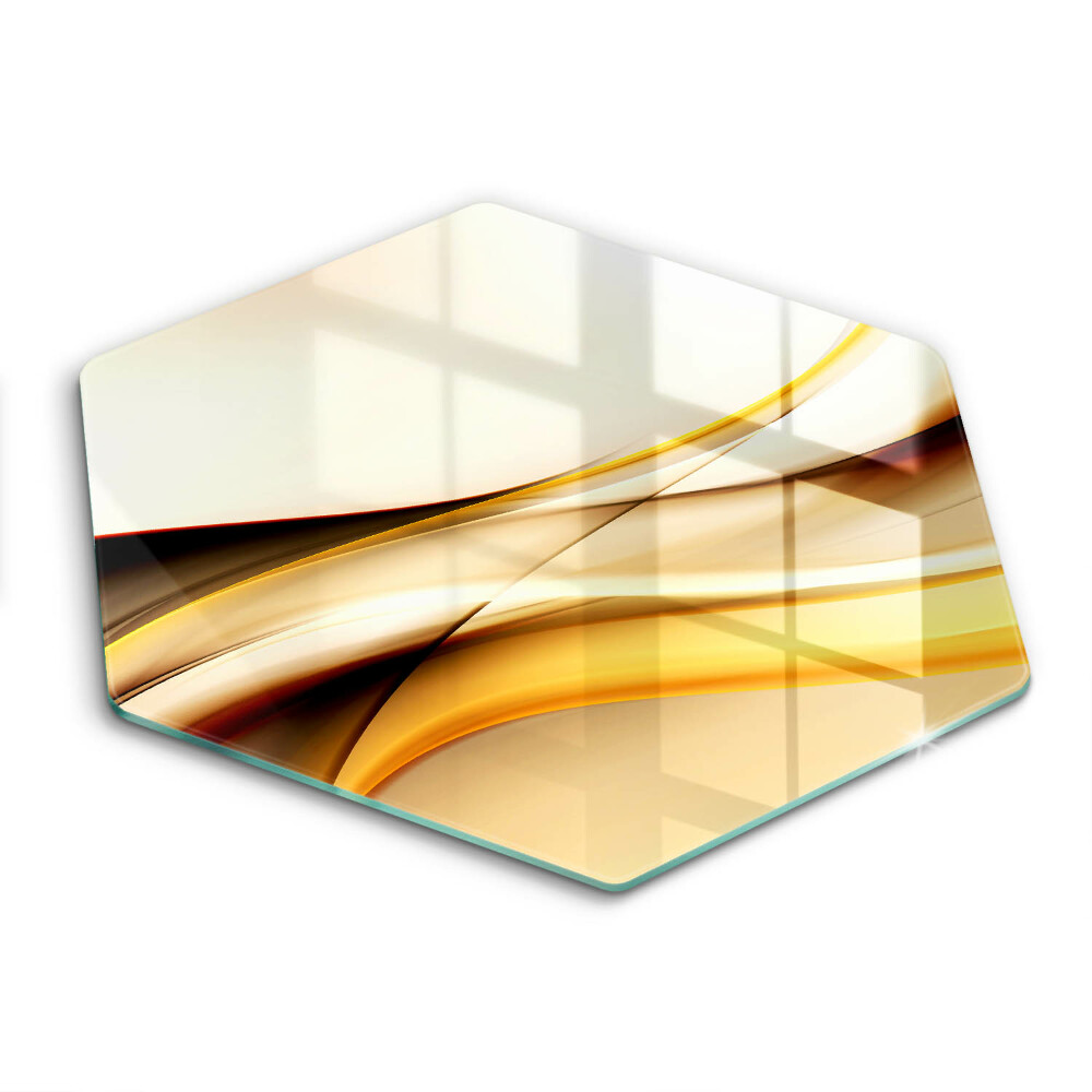 Tocător sticlă hexagonal Linii abstracte de fum