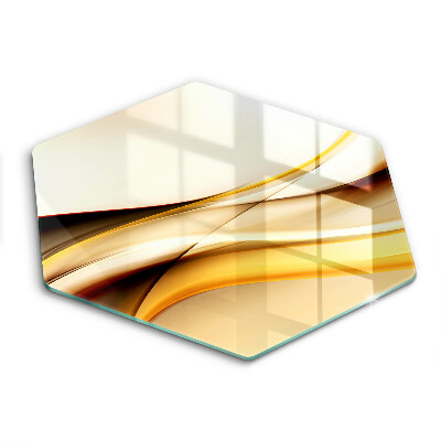 Tocător sticlă hexagonal Linii abstracte de fum