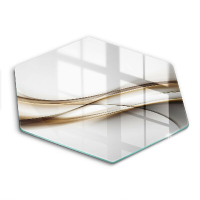 Tocător din sticlă hexagonal Linii moi abstracte