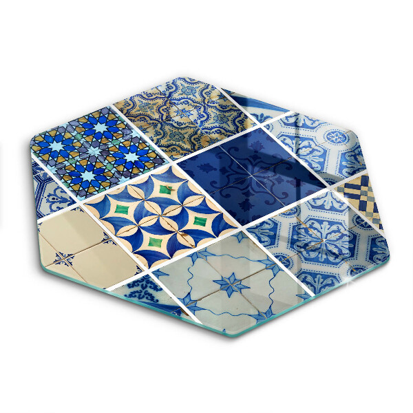 Tocător sticlă hexagonal Plăci decorative