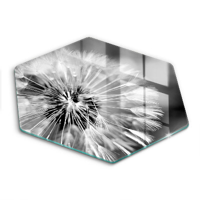 Tocător din sticlă hexagonal Păpădie delicată