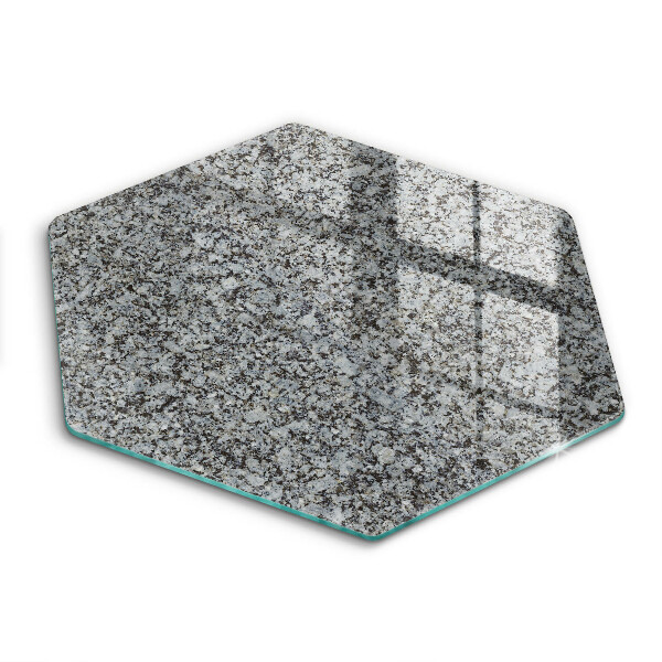 Tocător sticlă hexagonal Textură de piatră