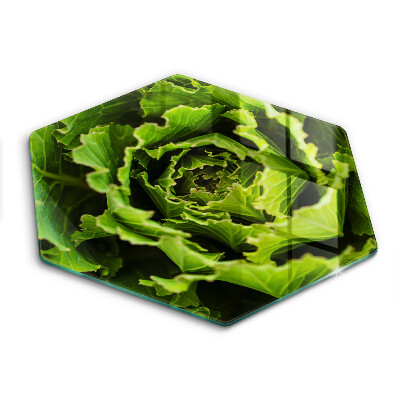 Tocător de bucătărie în formă de hexagon Mâncând frunze de salată verde
