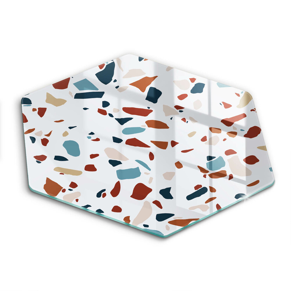 Tocător din sticlă hexagonal Piatră decorativă