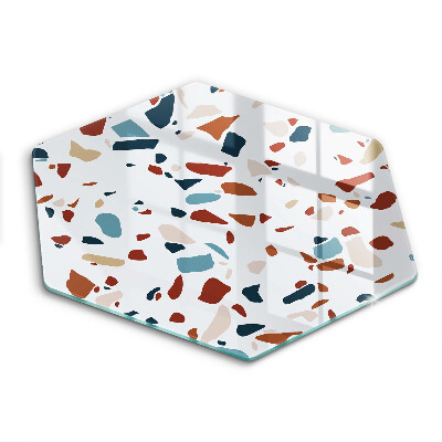 Tocător din sticlă hexagonal Piatră decorativă