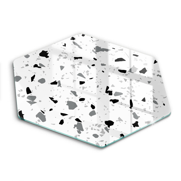 Tocător din sticlă hexagonal Gresie decorativă