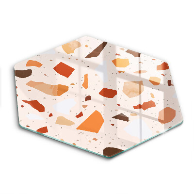 Tocător din sticlă hexagonal Gresie decorativă