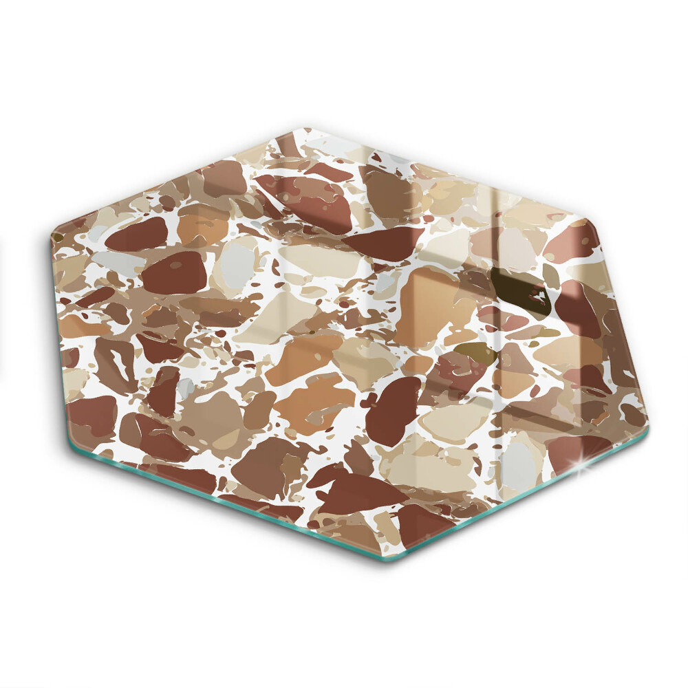 Tocător de bucătărie în formă de hexagon Pete decorative din piatră