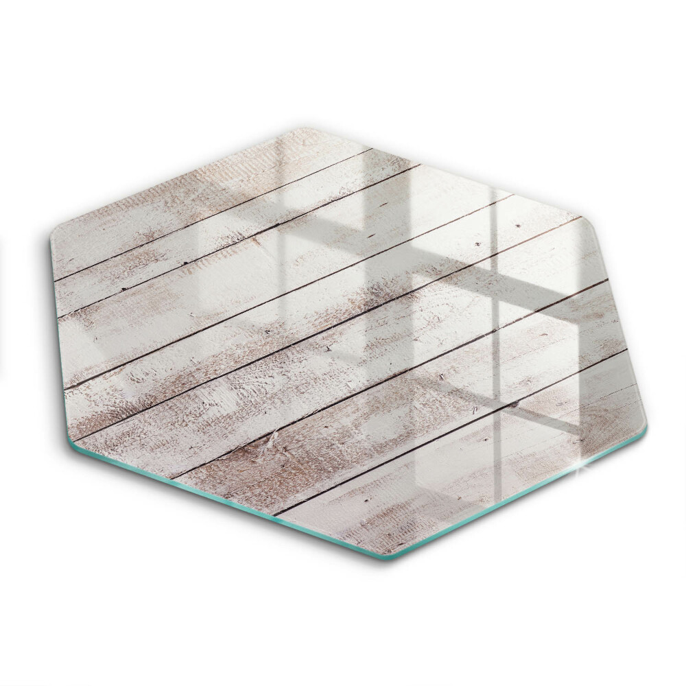 Tocător sticlă hexagonal Scânduri vechi de lemn