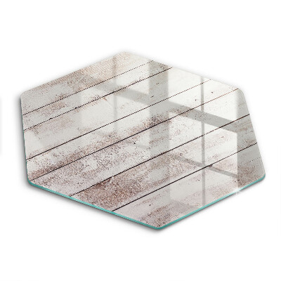 Tocător sticlă hexagonal Scânduri vechi de lemn
