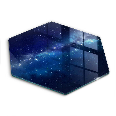 Tocător de bucătărie în formă de hexagon Spațiu și stele