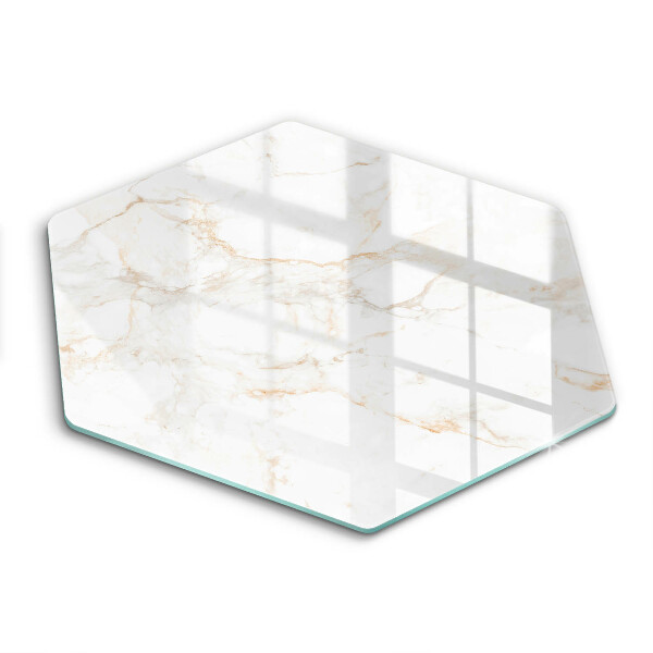 Tocător sticlă hexagonal Piatră de marmură elegantă