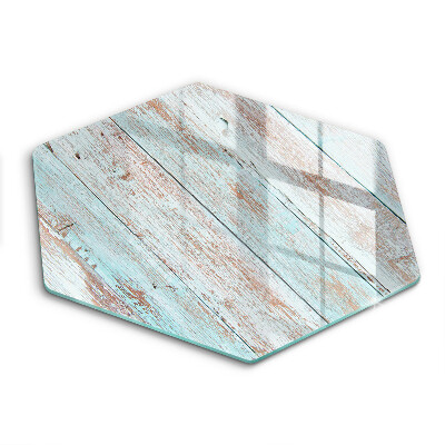 Tocător de bucătărie în formă de hexagon Scânduri vechi de epocă