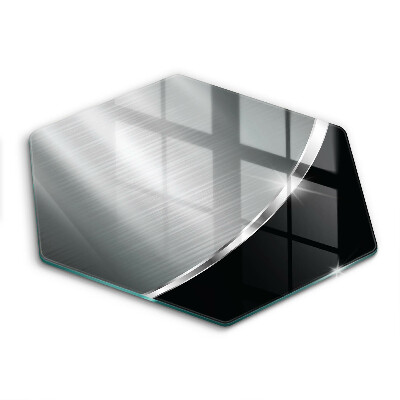 Tocător sticlă hexagonal Abstracție cu metal