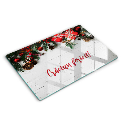 Tocător sticlă Sărbători Fericite!