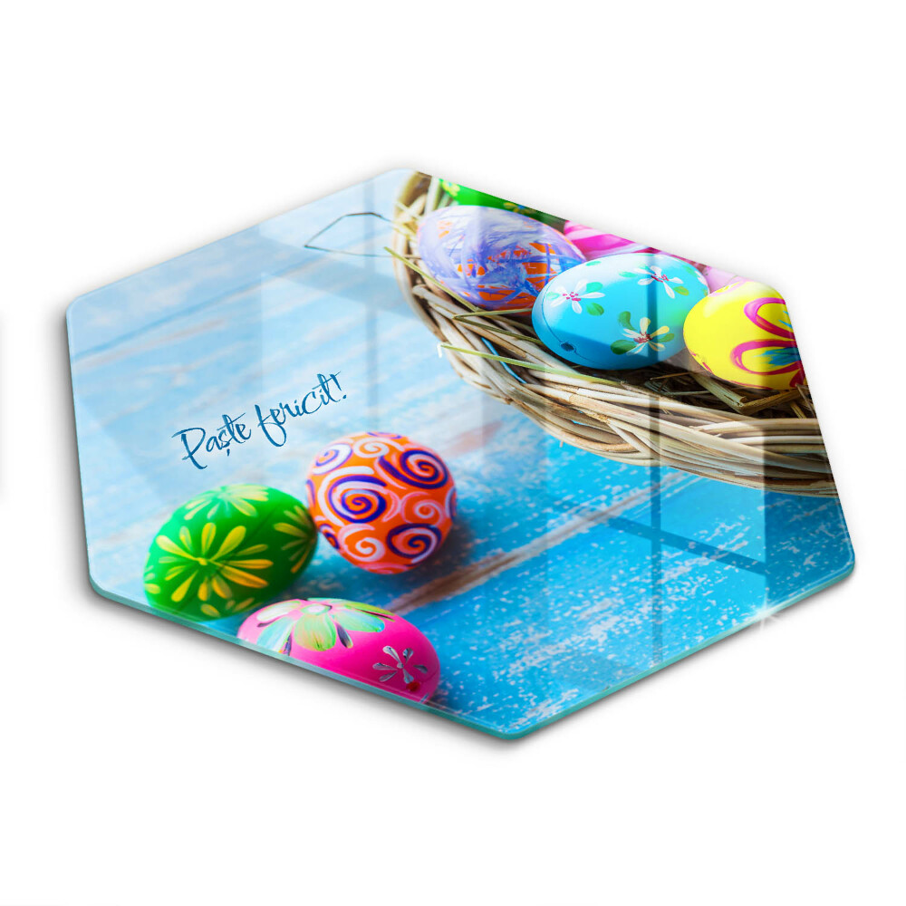 Tocător de bucătărie hexagonal Paște Fericit!