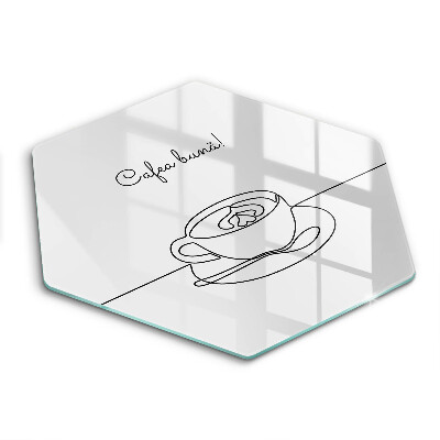 Tocător de bucătărie hexagonal Cafea, Poftă bună la cafea!
