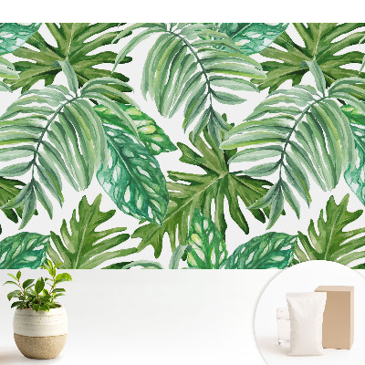 Model botanic cu frunze exotice verzi